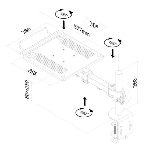 Neomounts Laptop-Bürosbieg NOTEBOOK-D100