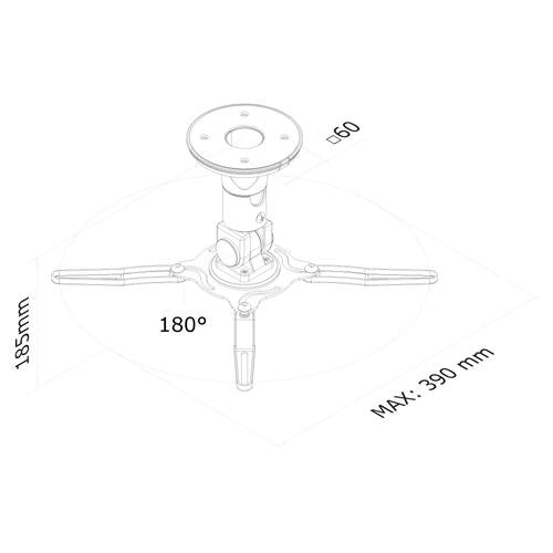 Neomounts BEAMER-C50 Beamer-Plafongsbeugel