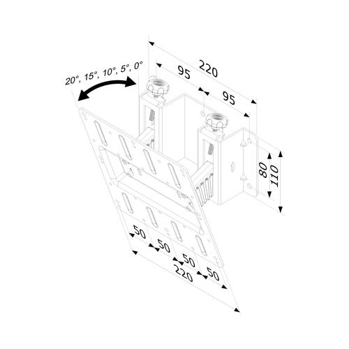 Neomounts FPMA-W120|Kippbare Mauerhaler bis 40 inch