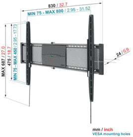 Vogels EFW 8305 LCD LED Plasma Wandstëtzeg SuperFlat L