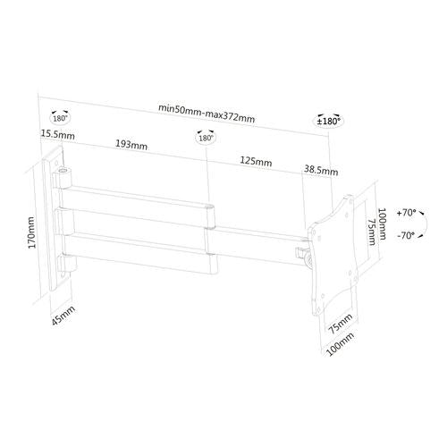 Neomounts FPMA-W830 sëlwerfaarweg TV-Bieg