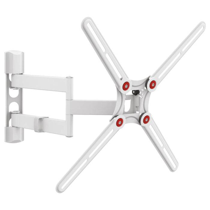Wäiss TV-Beugel fir Biller bis 48 inch Dréibar a kipbar