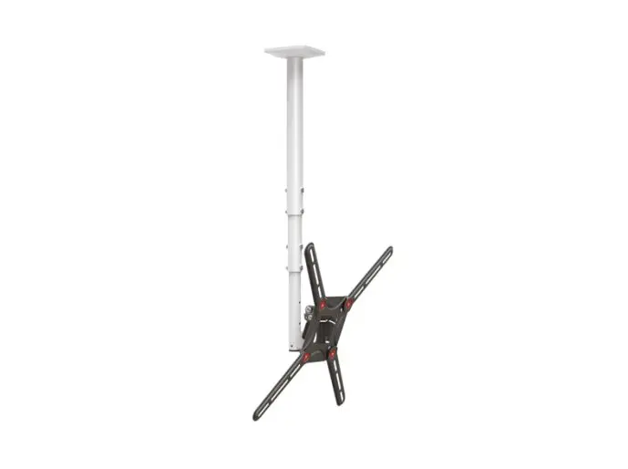 Barkan Mounts Wäiss Plafongsbriet 27 - 65 inch|Héicht verstellbar|Dree- a kippbar|VESA 400x400|Universell