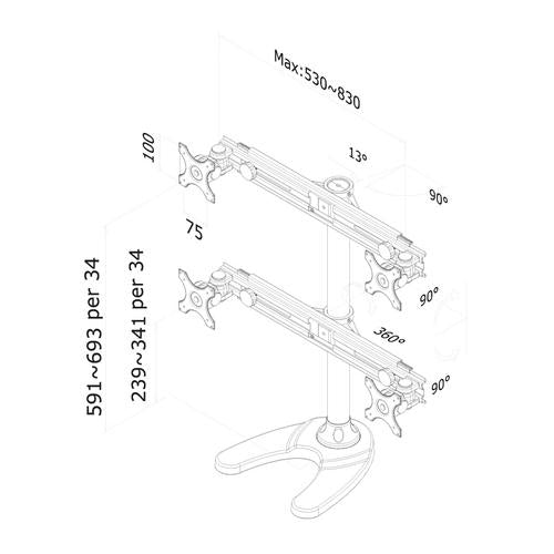 Neomounts Schreifstut FPMA-D700DD4