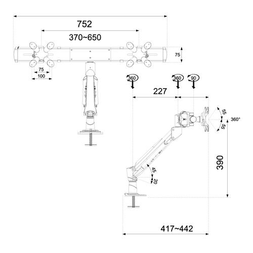 Neomounts FPMA-D940DG Monitoraarm