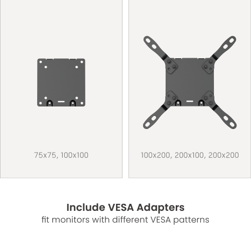 Super schwéier Monitoraarm mat Gasfieder an USB-A- an USB-C-Ports - Max 57 inch