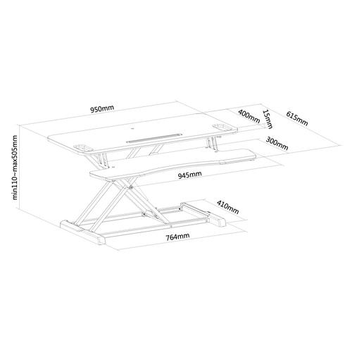 Neomounts an der Héicht verstellbare Monitor-Erhéijung