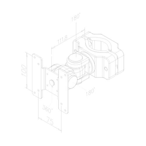 Neomounts FPMA-WP200 LCD/LED/TFT TV-Bieg fir Mastmontage