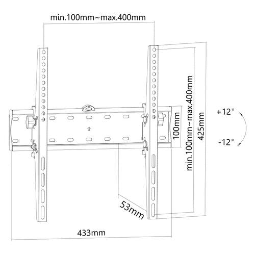 Neomounts FPMA-W350|Kippbare Mauerhaler bis 43 inch