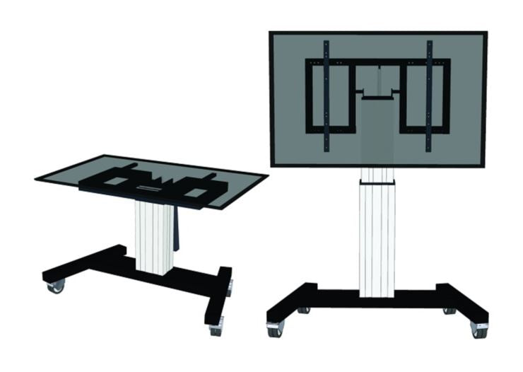 Neomounts elektresch TV-Buedemstänner PLASMA-M2500T sëlwer
