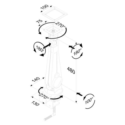 NewStar FPMA-D100 Full-Motion Schreifstut