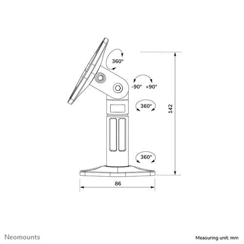 Neomounts SPEAKER-W100 schwaarz Speaker Mauer- a Plafongsbeugel