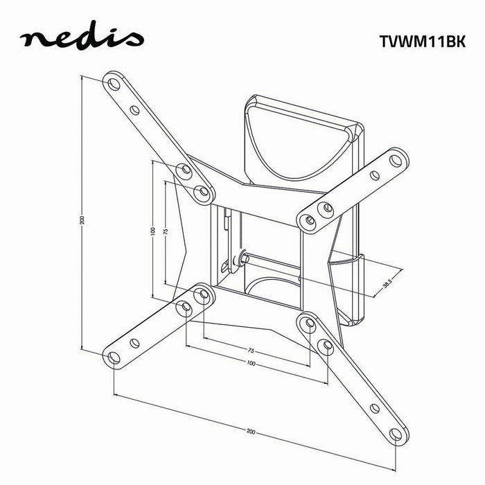 Full Motion TV Wall Mount | 10 - 32" | Max. 30 kg | 1 Scharnéierpunkt