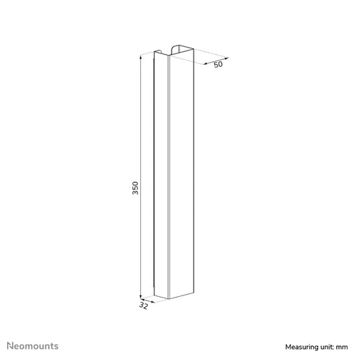 Neomounts ADS06-123BL Magnéitesche Kabelkanal 35 cm – schwaarz
