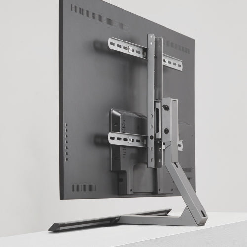 Wolff Mount Universal Aluminium TV-Fouss |Dréi- a kippbar |bis 75 inch |Faarf: Anthrazit |VESA 600x400 |Modernt Design