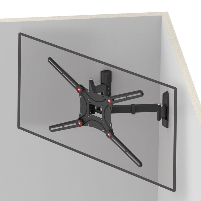 Barkan Mounts staark TV-Mauerbeugel fir Eckmontage | Schiermer 40 - 90 inch | VESA 600x400