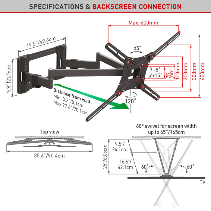 Stabile TV-Briet|13"- 90"|Barkan Mounts