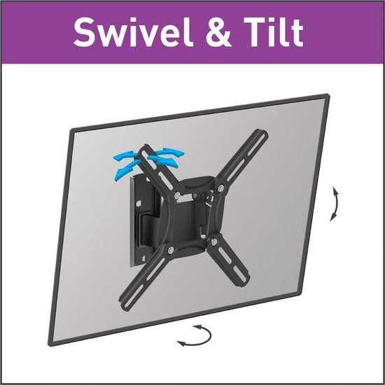 Barkan Mounts Kompakt TV-Mauerbriet dreebar|Schiermer 13-43 inch|VESA 200x200