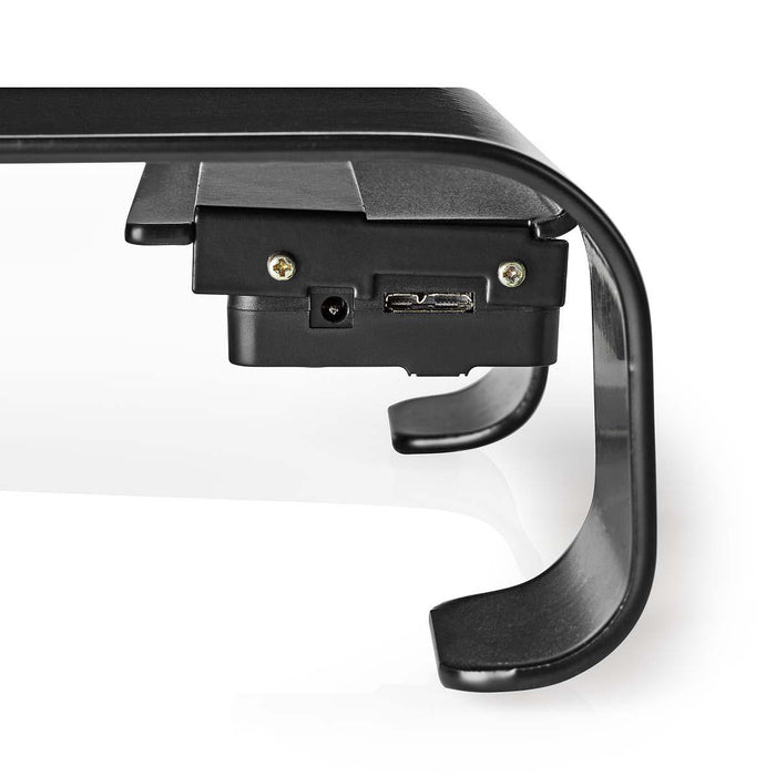 Ergonomesche multifunktionell Stänner | USB 3.0 Hub | 4-Porten | Schwaarz