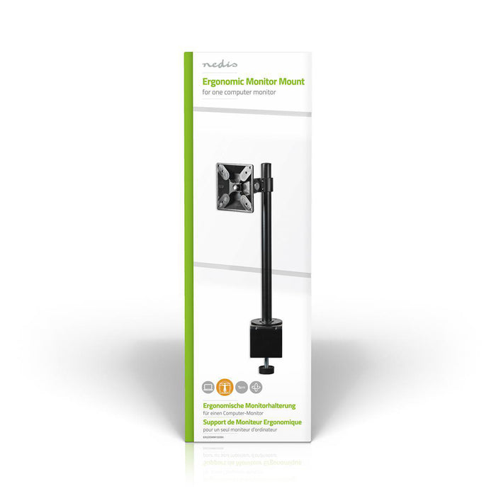 Ergonomesch Monitorbriet | Een Monitor-Aarm | Dréibar a kantelbar | Schwaarz