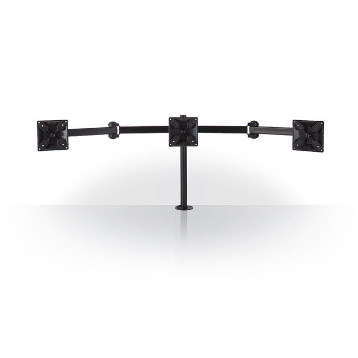 Ergonomesche Monitorbeugel | Dräi Monitoraarmen | Dréibar a kipbar | Schwaarz