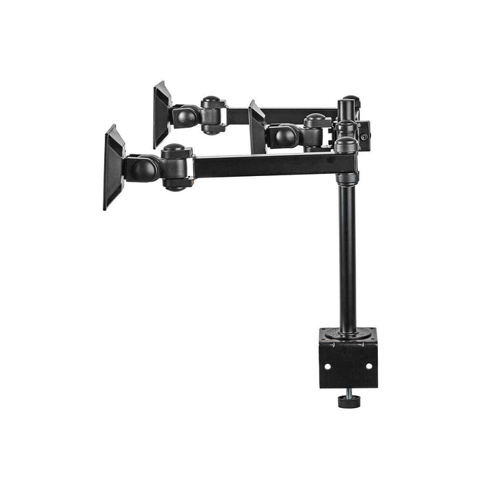 Ergonomesche Monitorbeugel | Dräi Monitoraarmen | Dréibar a kipbar | Schwaarz