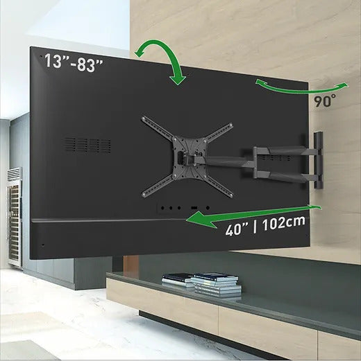 Barkan Mounts Mauerbriet bis 80 inch|Dréibar a kipbar|1 Meter vun der Mauer ewech