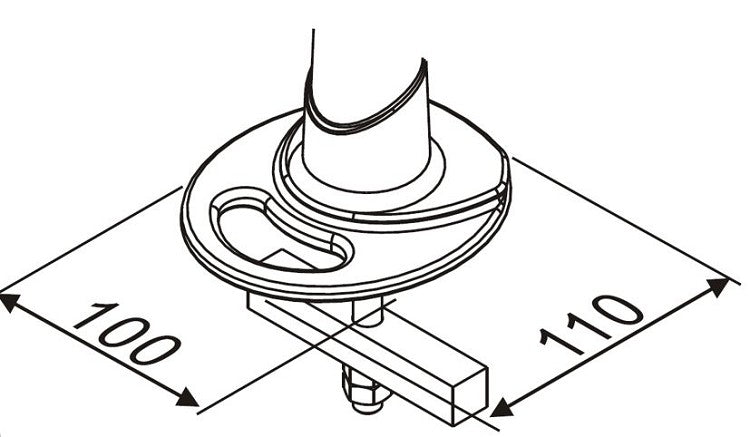 NewStar Montageplack fir Duerchféierung am Schreifdësch FPMA-D940GROMMET