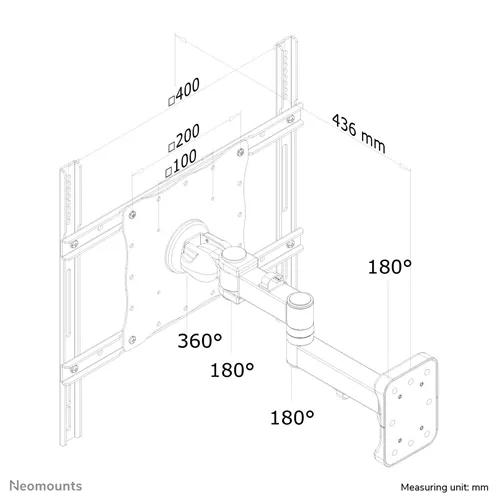 Neomounts FPMA-W960 TV-Bieg