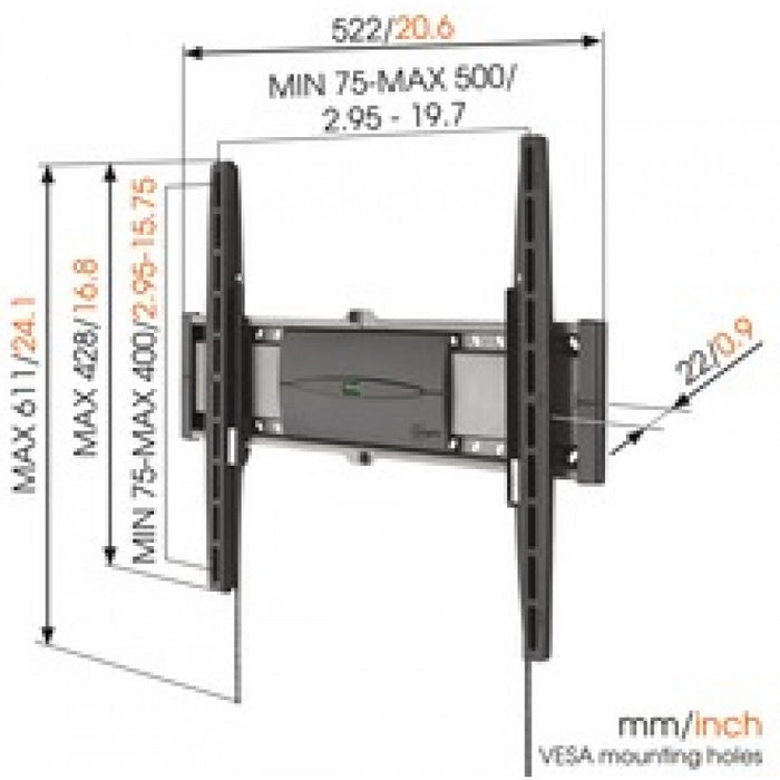 Vogels EFW 8206 Platt Mauerbeugel fir Biller bis 55 inch