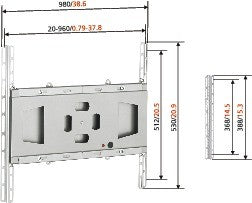Vogel's universell Display-Interface schwaarz 30 inch bis 60 inch