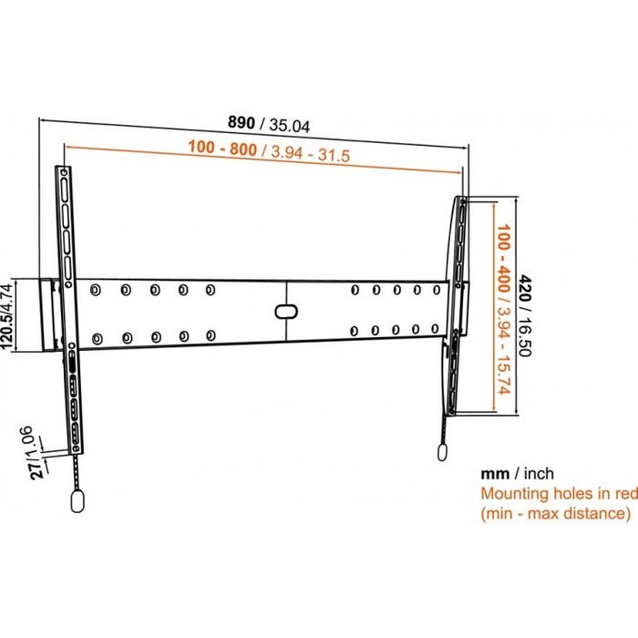 Vogel's BASE 05 L fixen TV Beugel fir Ekranen bis 80 inch