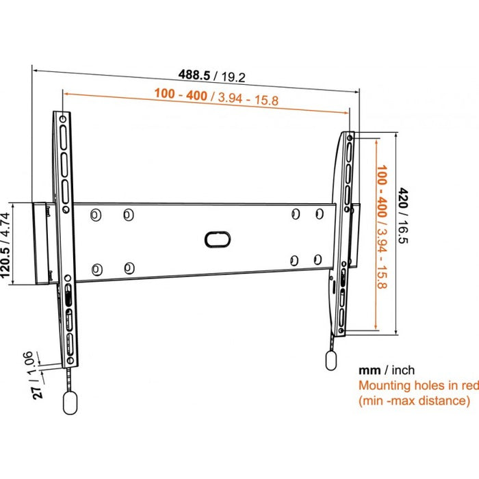 Vogel's BASE 05 M fixen TV Beugel fir Ekranen bis 55 inch