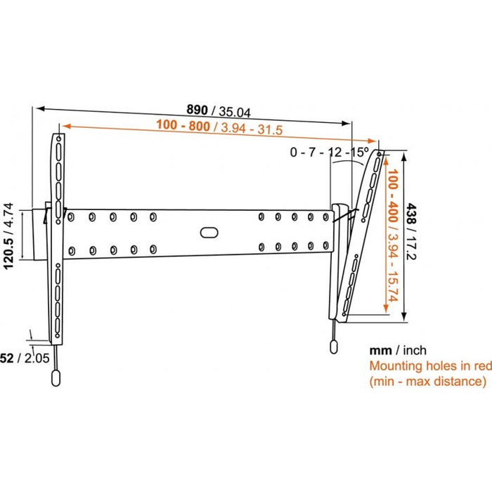 Vogel's BASE 15 L kippbar TV Mauerbeugel fir Ekranen bis 65 inch