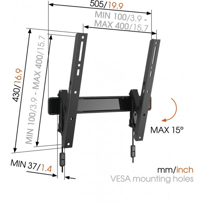 Vogel's WALL 2215 kippsbar Mauerbeugel fir Schiirme bis 55 inch