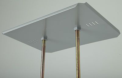 Wolff Mount TV-Buedemstänner mat Rieder | bis 65 inch | sëlwer | Héicht verstellbar | universell | VESA 600x400