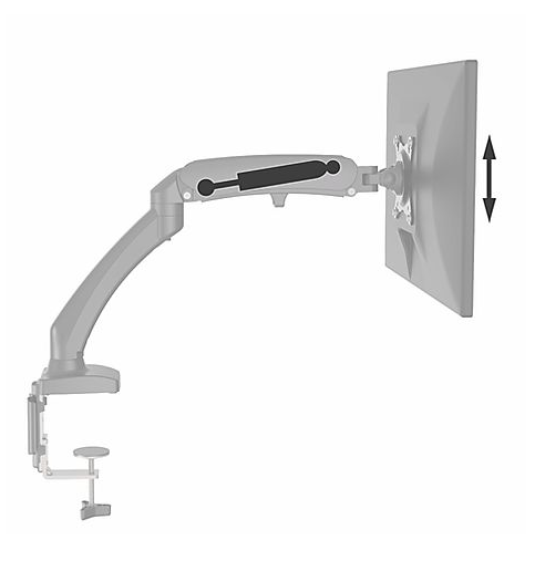 Barkan Mounts Duebel Monitor-Aarm mat Bürofixatioun |bis 29 inch |2 Ekranen |Gasfeder