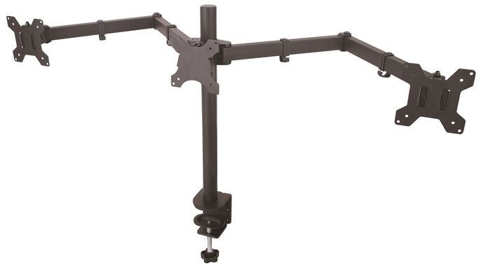 Wolff Mount Büro-Monitorhalterung |Universell |Écranen 13 bis 24 inch |Gëeegent fir 3 Écranen