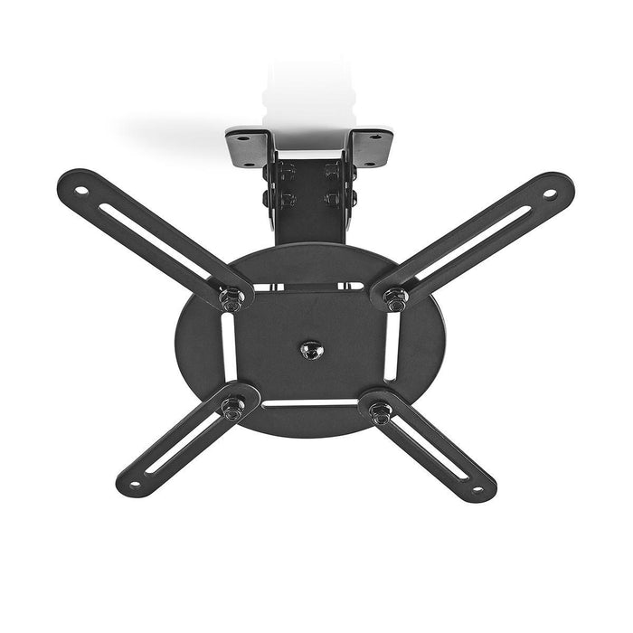 Plafongsbriet fir Projektor | 360° dréibar | Max. 10 kg | Ofstand bis bei de Plafong vun 130 mm | Schwaarz