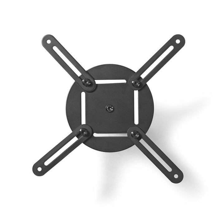 Plafongsbriet fir Projektor | 360° dréibar | Max. 10 kg | Ofstand bis bei de Plafong vun 130 mm | Schwaarz