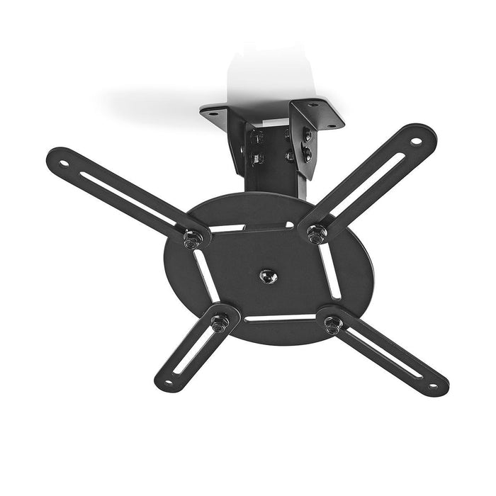 Plafongsbriet fir Projektor | 360° dréibar | Max. 10 kg | Ofstand bis bei de Plafong vun 130 mm | Schwaarz