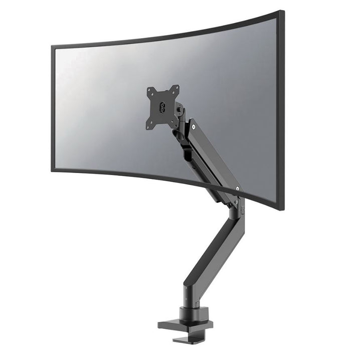 Neomounts Bürostëtzt fir Curved-Monitore bis 49"