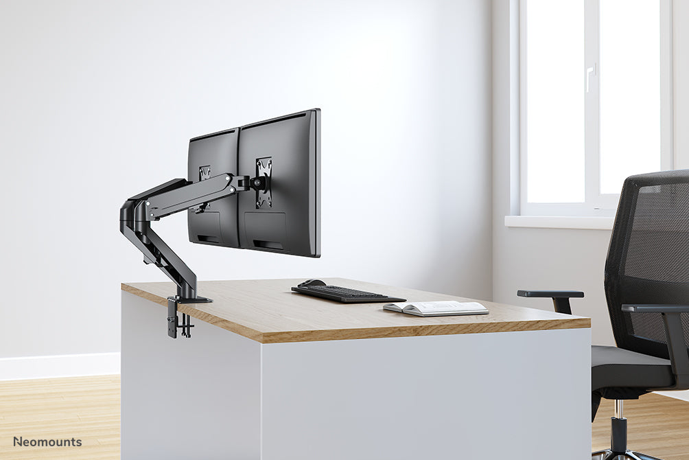 Neomounts DS70-700BL2 Full-Motion Monitor-Büroarm fir 17-27 inch Ekranen - Schwaarz