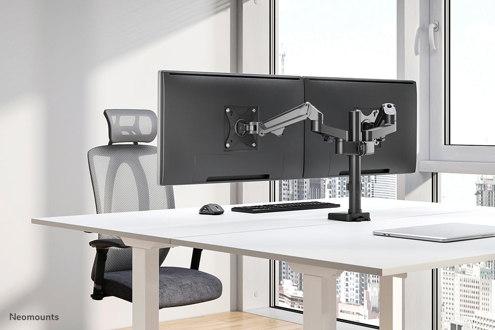 Neomounts DS70-750BL2 Full-Motion Monitor-Büroarm fir 17-27 inch Ekranen - Schwaarz