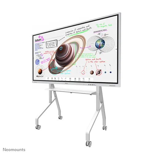 Neomounts mobil Buedemstänner FL50-525WH1 | Gëeegent fir 55-86" Ekranen | Wäiss