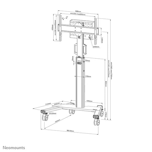 Neomounts Mobil Buedemstänn FL50S-825BL1