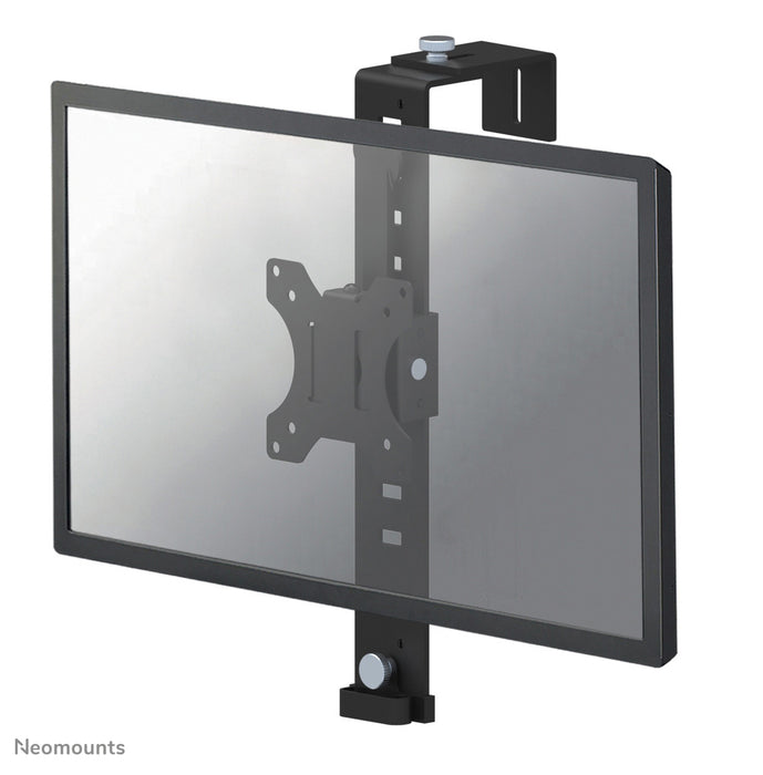 Neomounts FPMA-CH100 schwaarz ass e Büroarm, deen iwwer eng Trennwand opgehaange gëtt, fir Flatscreens bis 30 inch.
