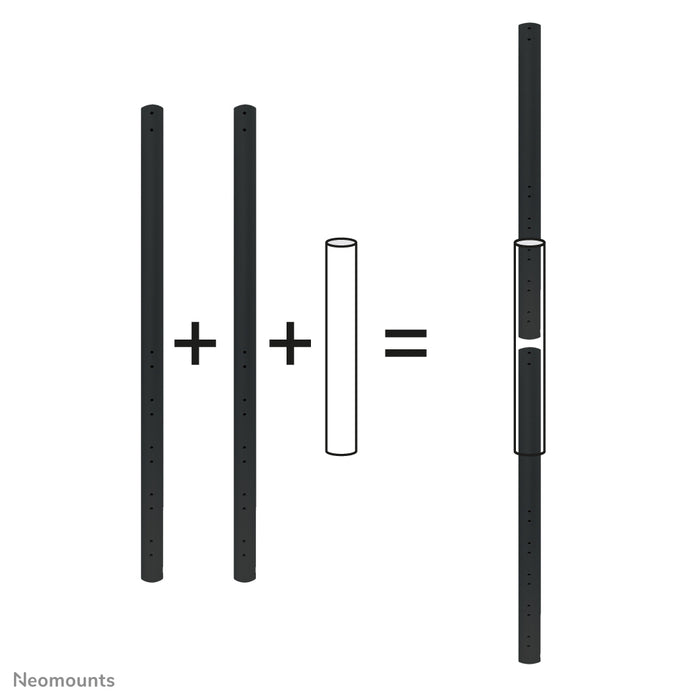 Neomounts Verbindungsstéck fir Verlängerungsstäiler FPMA-CP100black, FPMA-CP150black an FPMA-CP200black