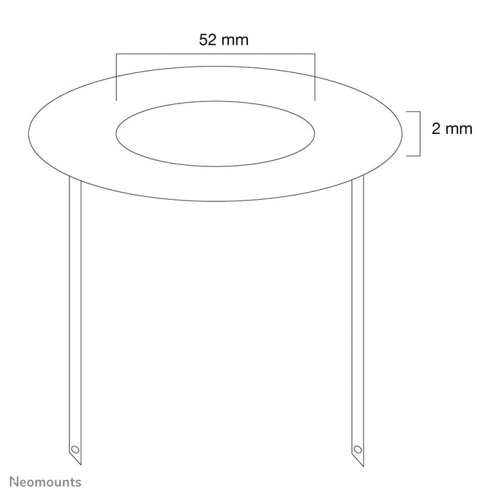 Neomounts FPMA-CRS5 ass eng sëlwer Ofdeck-Rosett fir d’Flatscreen-Plafongsstëtzen Neomounts FPMA-C100 Sëlwer.