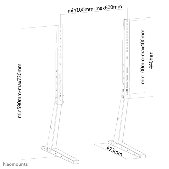 Neomounts FPMA-D1240 schwaarz ass e Büroarm fir Flatscreens bis 70 inch (178 cm).